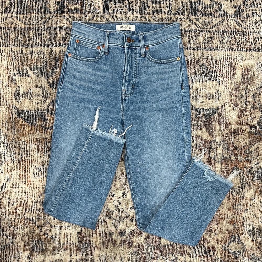 Madewell Distressed Blue Ankle Jeans The Perfect Vintage Jean